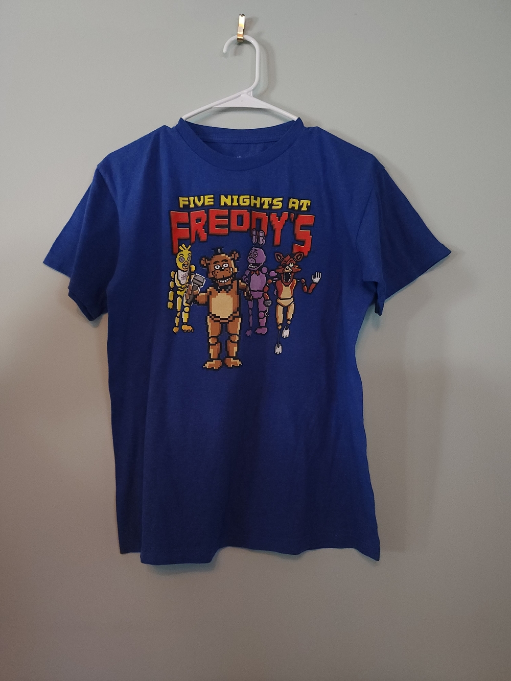Freddy Royal Blue Pixel Animatronics Short Sleeve Tee